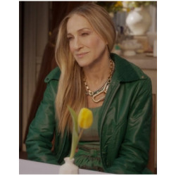 And Just Like That S02 Carrie Bradshaw Green Leather Jacket