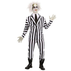 Beetlejuice Black and White Zebra Stripes Suit