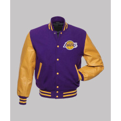 Los Angeles Lakers Purple Varsity Bomber Jacket