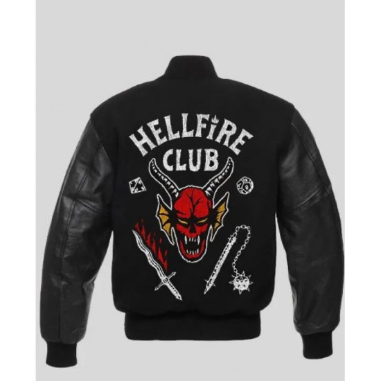 Stranger Things S04 Hellfire Club Varsity Jacket Stranger Things S04 Hellfire Club Varsity Jacket