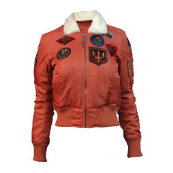 Top Gun B-15 Womens Flight Jacket With Patches
